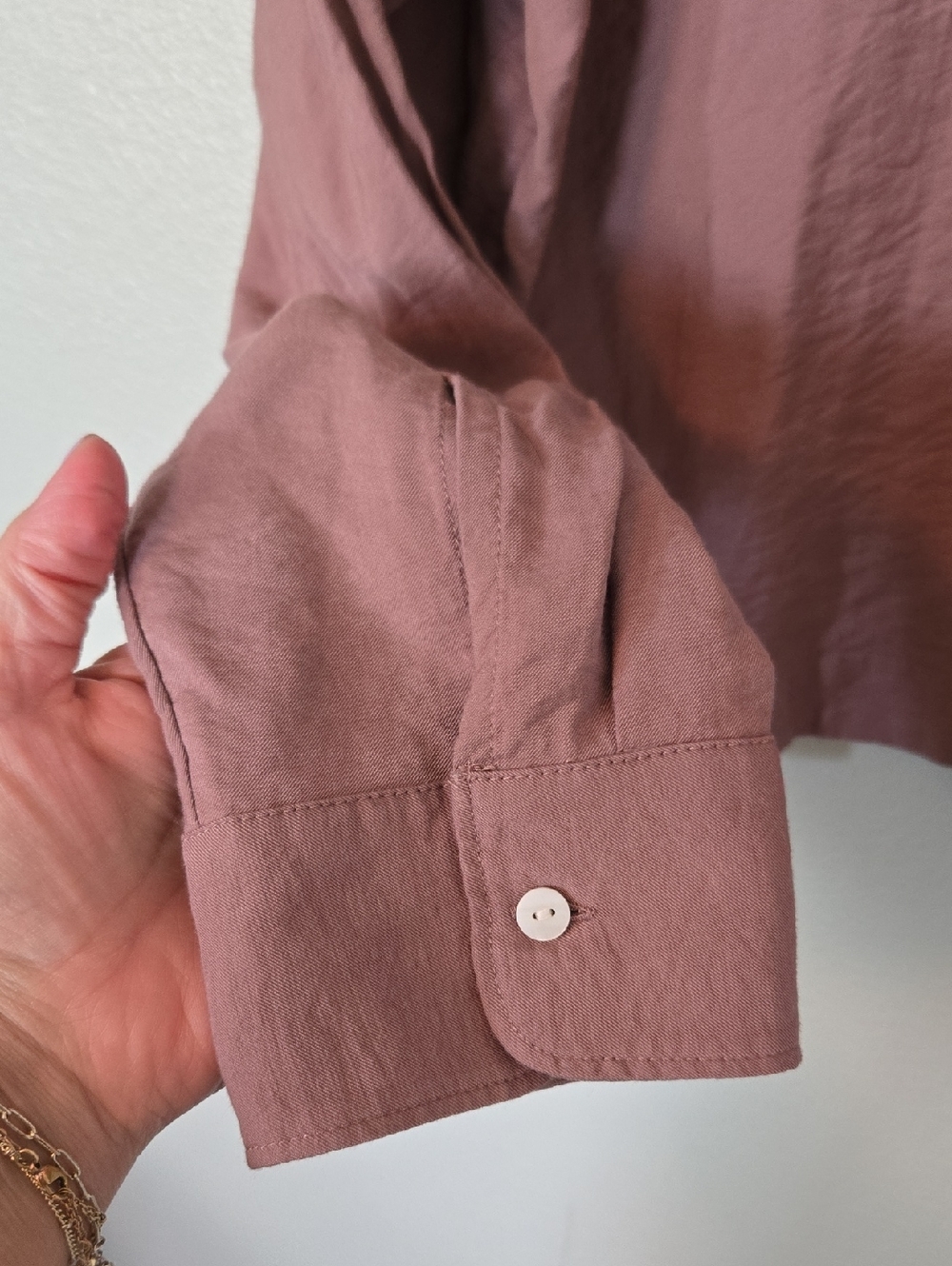 Madewell | Mauve Long Sleeve Cross Over Back Top Size Small - Picture 8 of 11